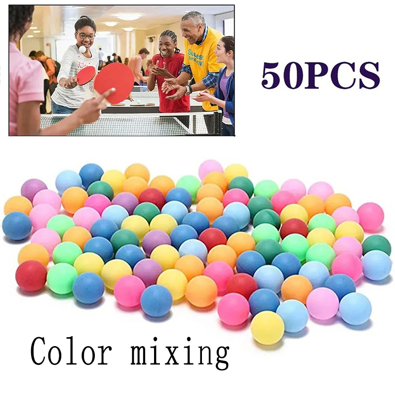 Table Tennis Olympics - 50Pcs Multicolor Plastic Ping Pong Balls