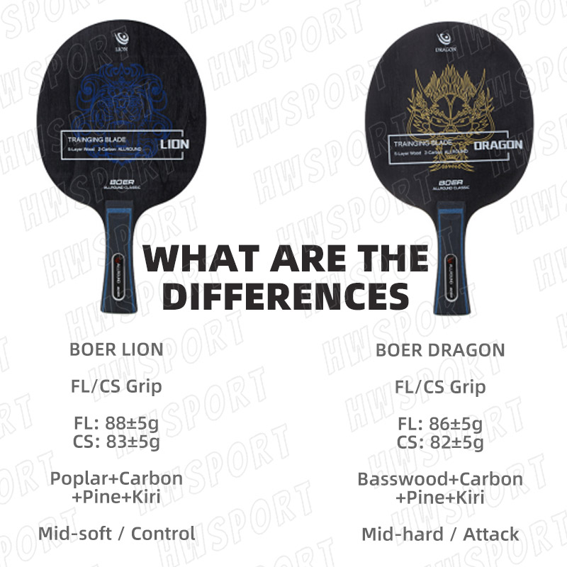 BOER LION DRAGON Table Tennis  - огляд і ціна Table Tennis Zhang Jike